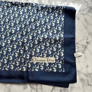 Dior Square Scarf Blue Oblique